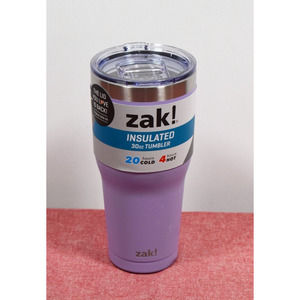 Zak! Designs 30oz Double Wall Stainless Steel Latah Tumbler Purple